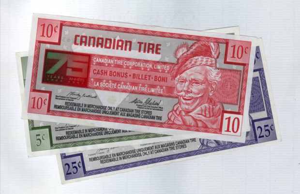 An image of Canadian Tire money.