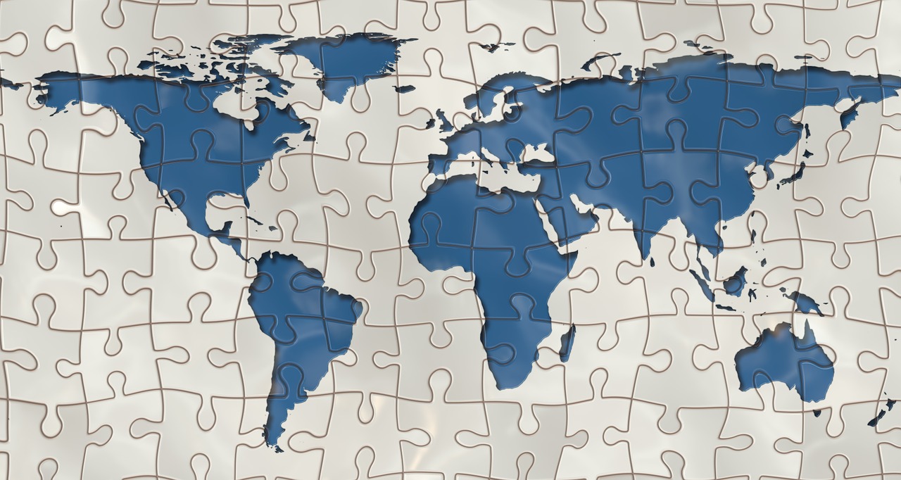An image of the world with connections drawn to and from each country.