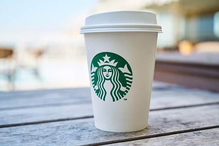 An image of a starbuck's coffee cup.