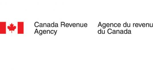 Canada Revenue Agency logo containing stylized text next to a Canadian flag.