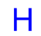 Blue upper case H.