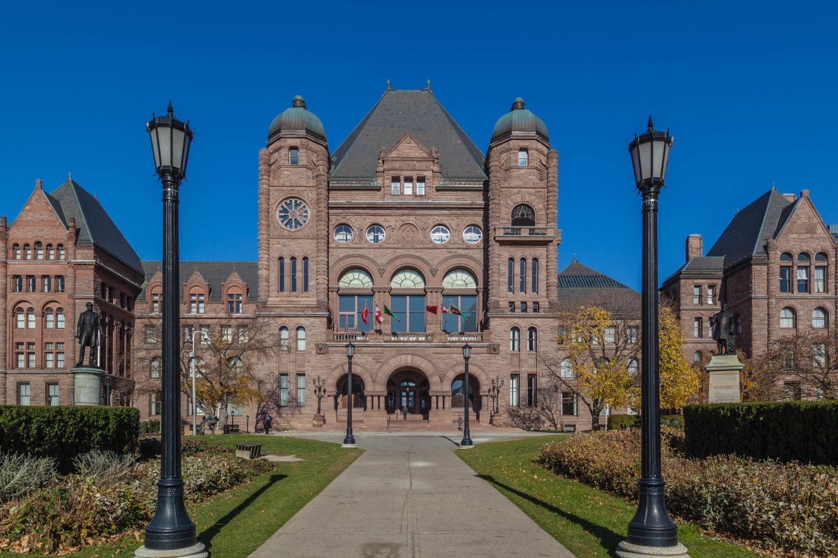 This is a photograph of the legislative building at Queen’s Park.