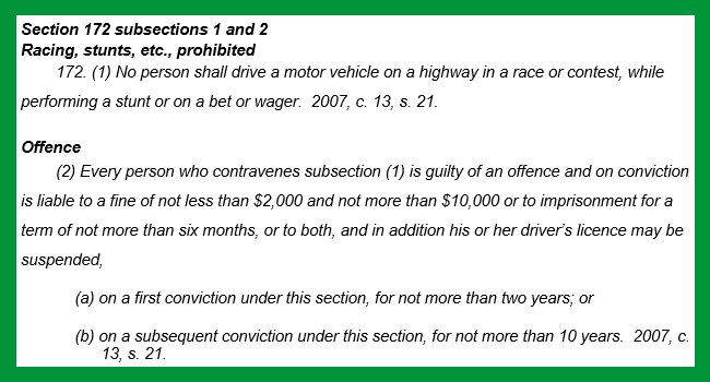 This is a section of the Highway Traffic Act.