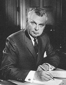 This is an image of former Conservative Prime Minister John Diefenbaker.