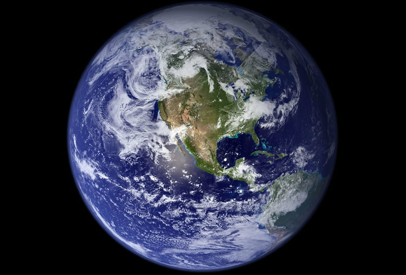 This is an image of a picture of the Earth from space.