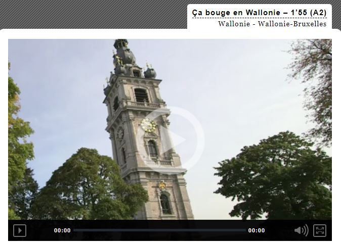 C'est la page titre de la video intitulee Ca bouge a Wallonie.