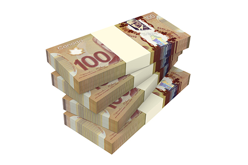 This is an image of stacks of hundred dollar bills.