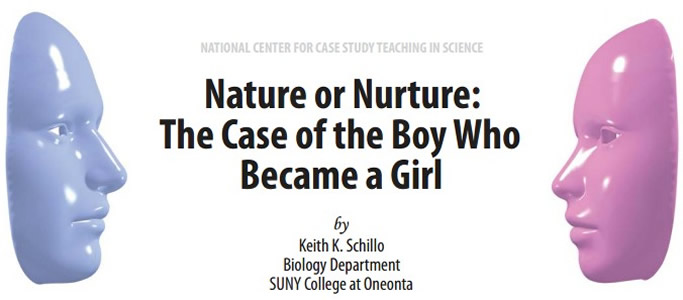 This is a screencapture of the case study, Nature or Nurture: The Case of the Boy Who Became a Girl.