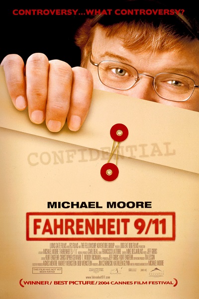 This is a photograph of the DVD cover for Fahrenheit 9/11.