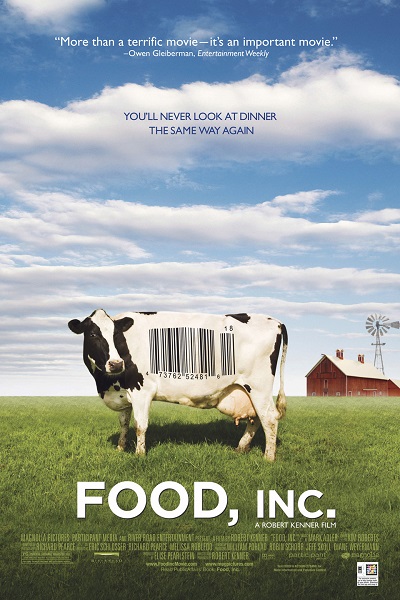 This is a photograph of the DVD cover for Food Inc.