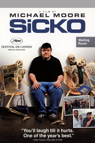 This is a photograph of the DVD cover for Sicko.