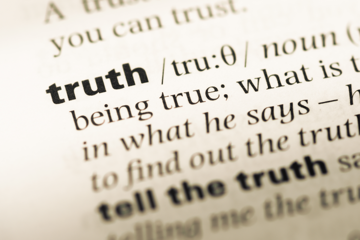 This is an image of the word ‘truth’ in an old dictionary.