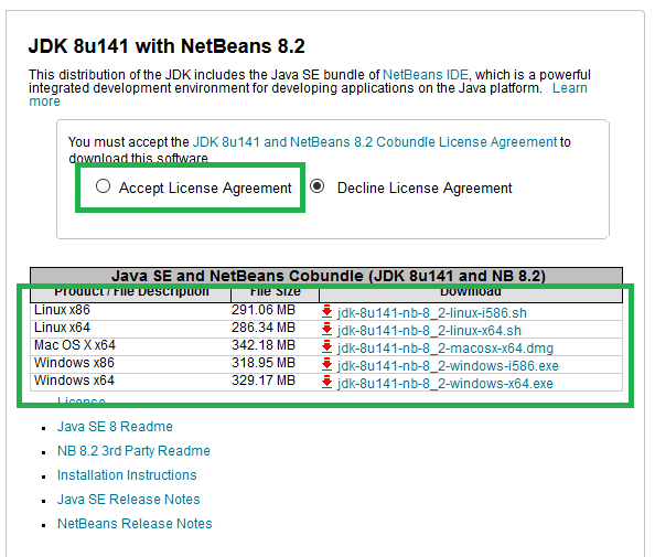 This is an image showing where to click to accept the license agreement.