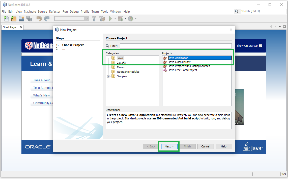 An image showing how to create a project name and decide where the project will be stored.