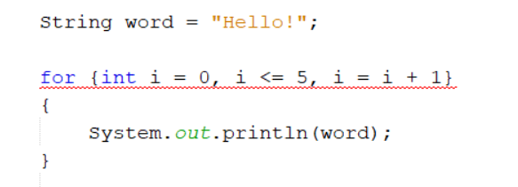 This is an image of source code showing a syntax error.