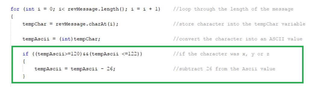 This is an image of source code that shows the if statement necessary to handle the conversion of  x, y and z.