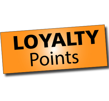 This is an image of a sign for Loyalty Points.