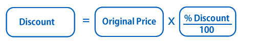 Tax equals the original price multiplied by the percentage sale divided by 100.