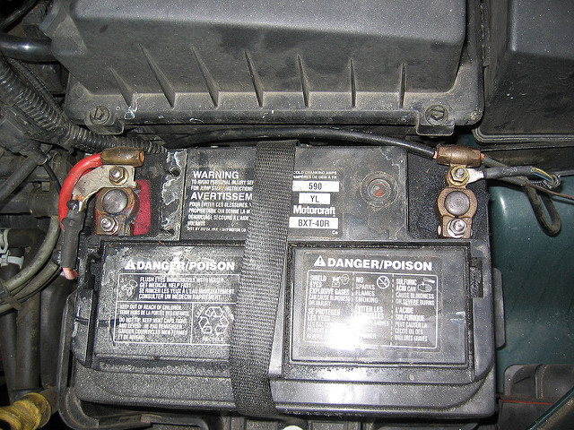 This is an image of a car battery.