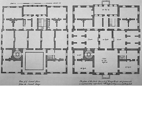 This is an image of the drawing plans for a house. It shows the plans for two floors of the house.