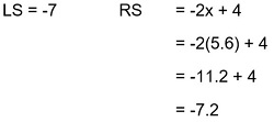An image showing how the write side can be simplified to equal -7.2.