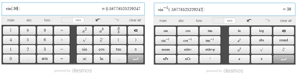 An image of the desmos calculator.