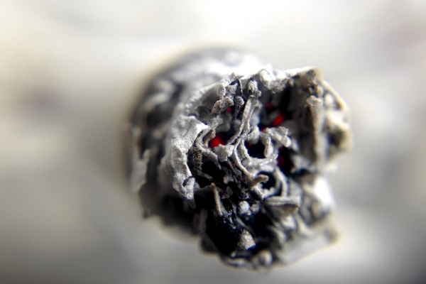 An image of burning marijuana.