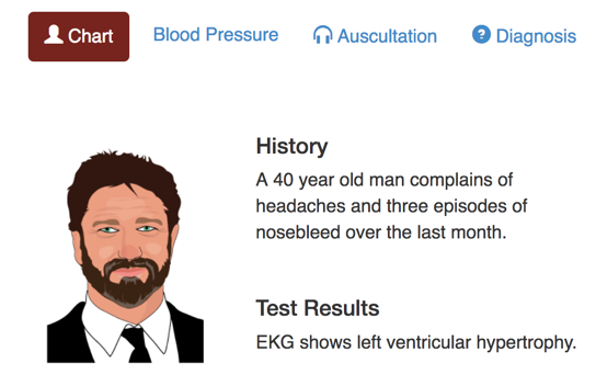 This is an image of a screenshot from the Practical Clinical Skills website.