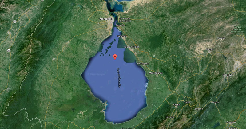 Map of Lake Maracaibo.