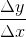 \frac{\Delta y}{\Delta x}