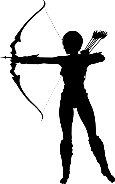 This is an image of an archer pulling back on a bow.