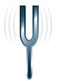 This is an image of a tuning fork vibrating.
