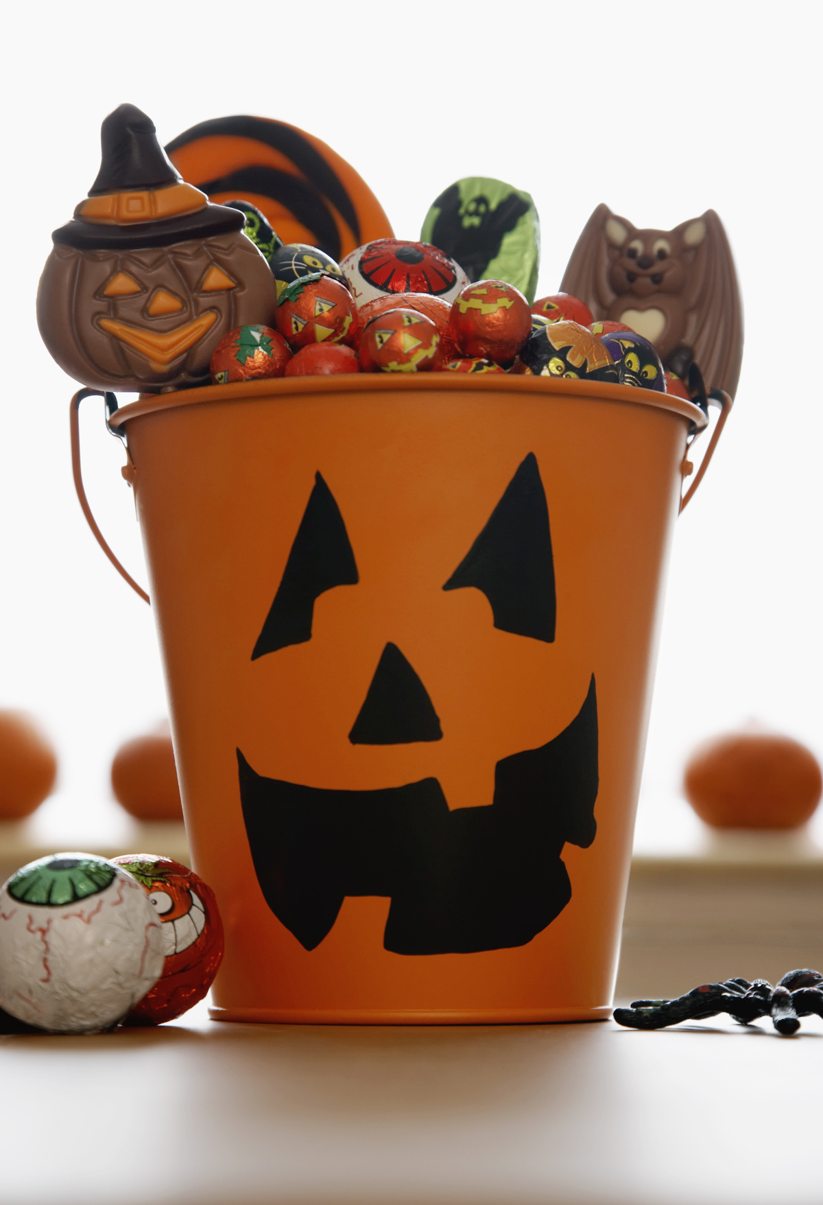This is an image of a pail of Hallowe’en candy that children might be tempted to fight over.