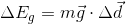 \Delta E_{g}=m\vec{g}\cdot \Delta \vec{d}