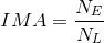 IMA=\frac{N_{E}}{N_{L}}