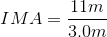 IMA=\frac{11m}{3.0m}
