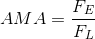 AMA=\frac{F_{E}}{F_{L}}