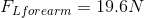 F_{Lforearm}=19.6N