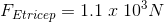 F_{Etricep}=1.1\; x\; 10^3N
