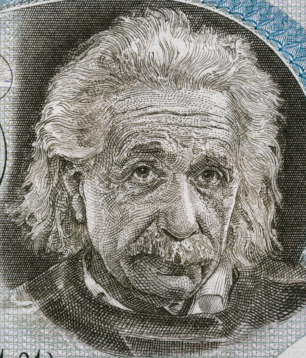 This image depicts an illustration of the theoretical physicist, general theory of relativity author, Nobel Prize winner Albert Einstein. 