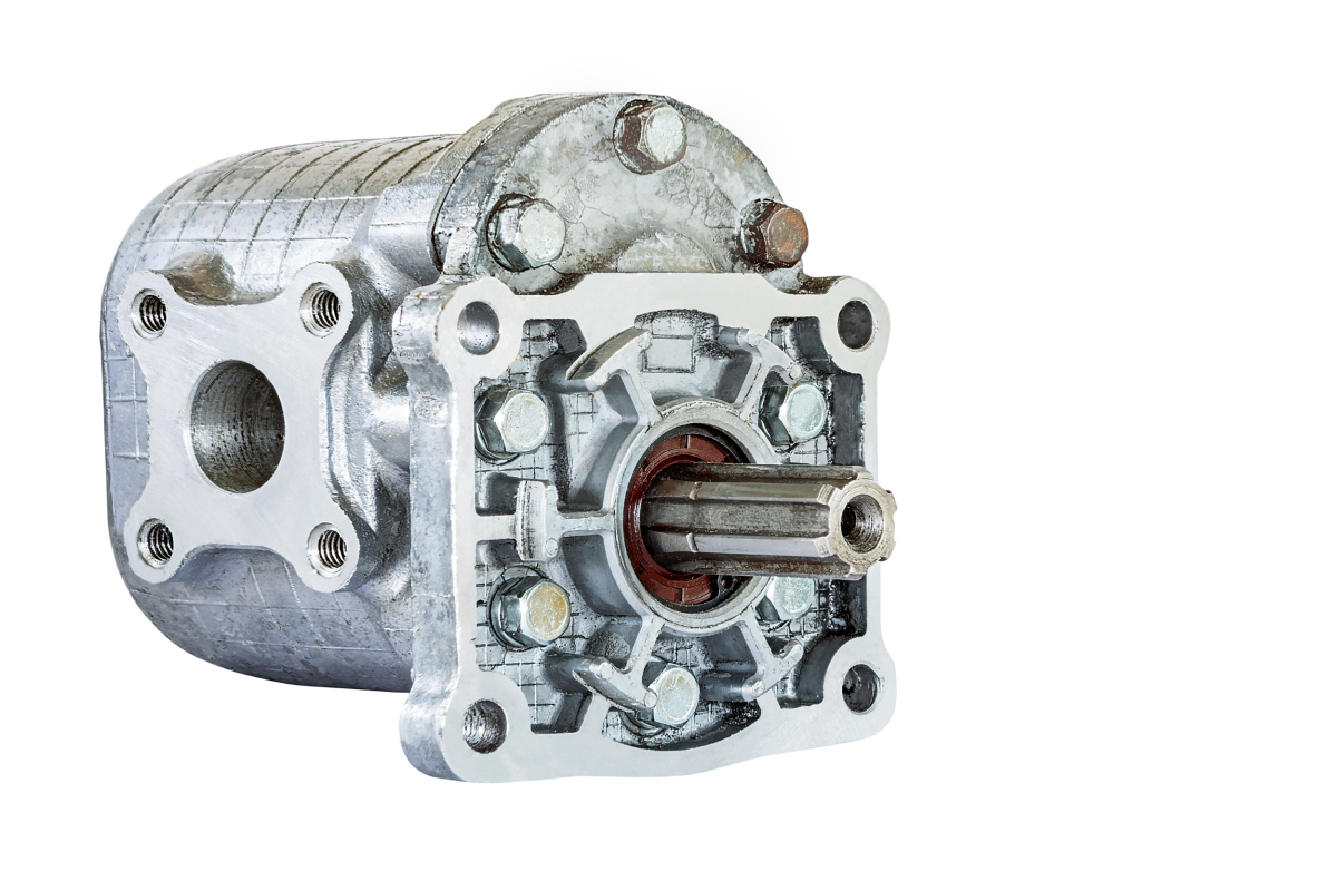  This image depicts a hydraulic pump.