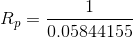 {R_{p}}=\frac{1}{0.05844155}